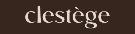 clestège wordmark, deep espresso colourway
